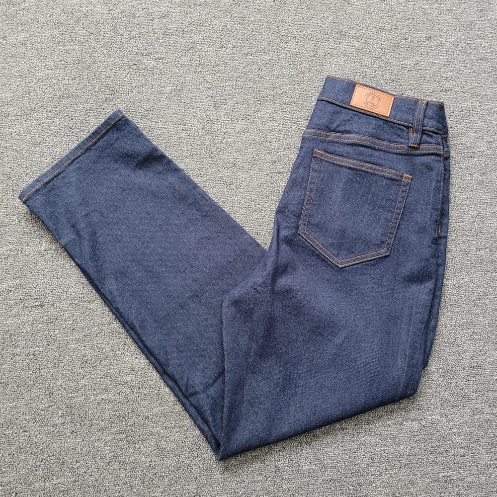 NWOT Lands' End 10 straight leg blue denim jeans modern high rise preppy casual